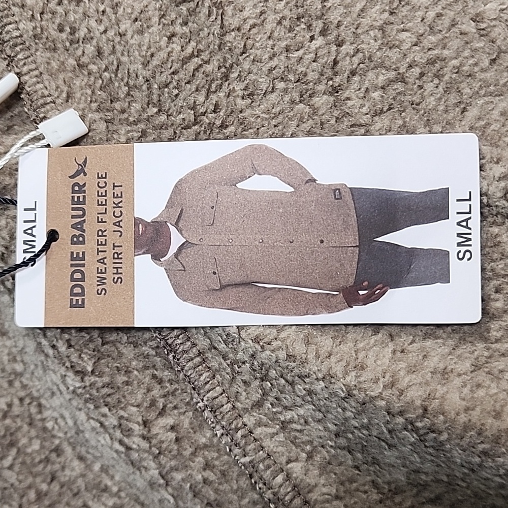 Eddie Bauer Sweater Fleece Shacket Mens NWT - Picture 7 of 9